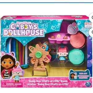 Gabby's Dollhouse Rooms Craft-A-Riffic Room with Cat Figure - Baby Box Playset